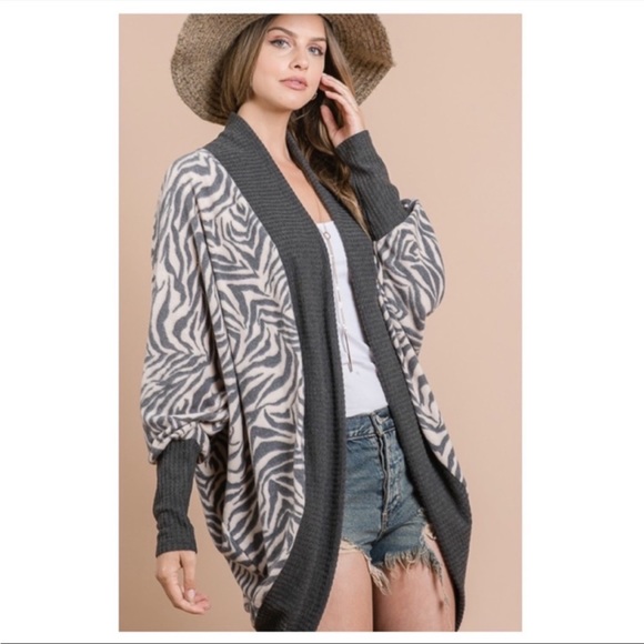 Super soft ❤️zebra print open cardigan - Picture 2 of 9